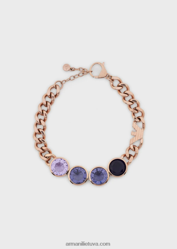 moterys rozinis auksas Armani rožinio aukso atspalvio nerūdijančio plieno komponentų apyrankė 02482X831