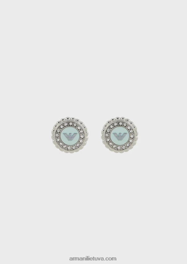 moterys sidabras Armani nerūdijančio plieno perlamutriniai auskarai 02482X821