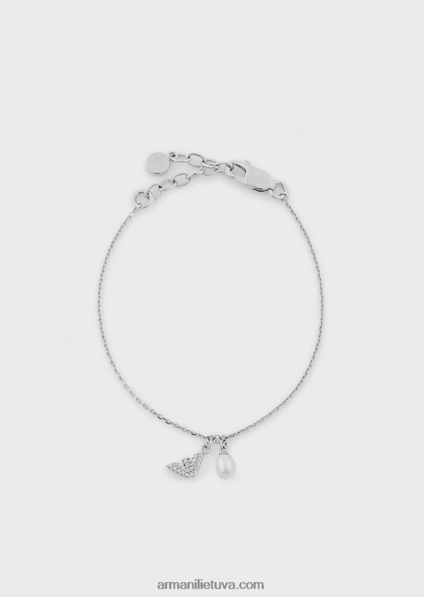 moterys sidabras Armani sterlingo sidabro grandinės apyrankė 02482X820