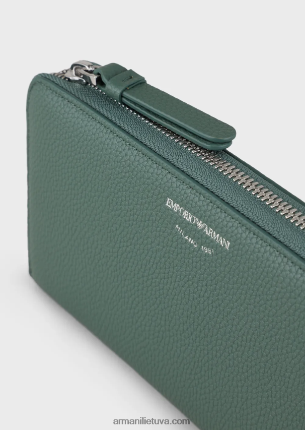 moterys žalias Armani elnio raštų myea piniginė su užtrauktuku 02482X883
