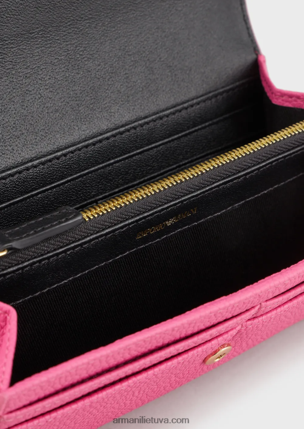 moterys fuksija Armani myea piniginė su elnio rašto atvartu 02482X906