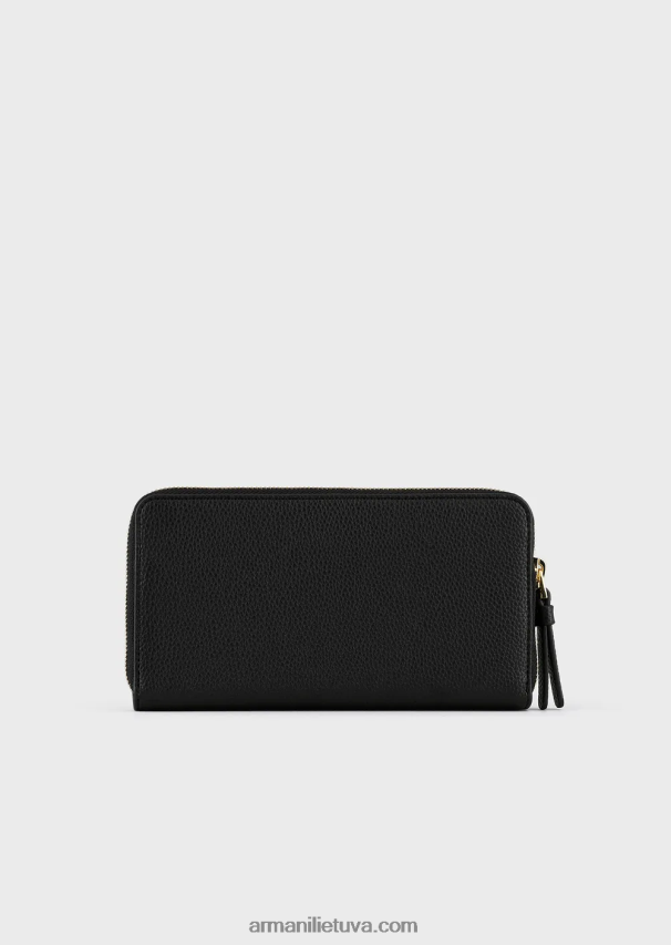 moterys juodas Armani elnio raštų myea piniginė su užtrauktuku 02482X900
