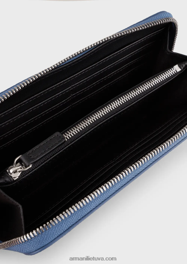 moterys mėlyna Armani elnio raštų myea piniginė su užtrauktuku 02482X886