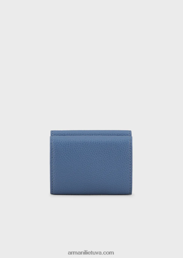 moterys mėlyna Armani myea trifold piniginė su elnio raštu 02482X897