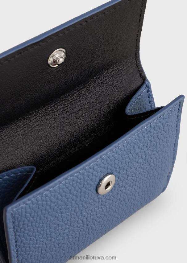 moterys mėlyna Armani myea trifold piniginė su elnio raštu 02482X897