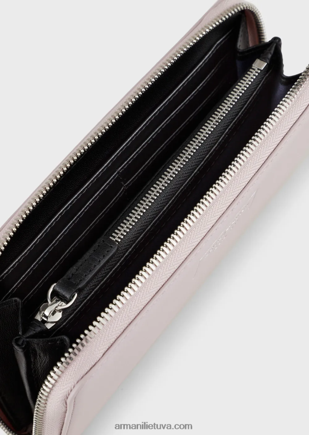 moterys rožinis Armani maža užtrauktuku užsegama myea piniginė iš ekologiškos odos 02482X894