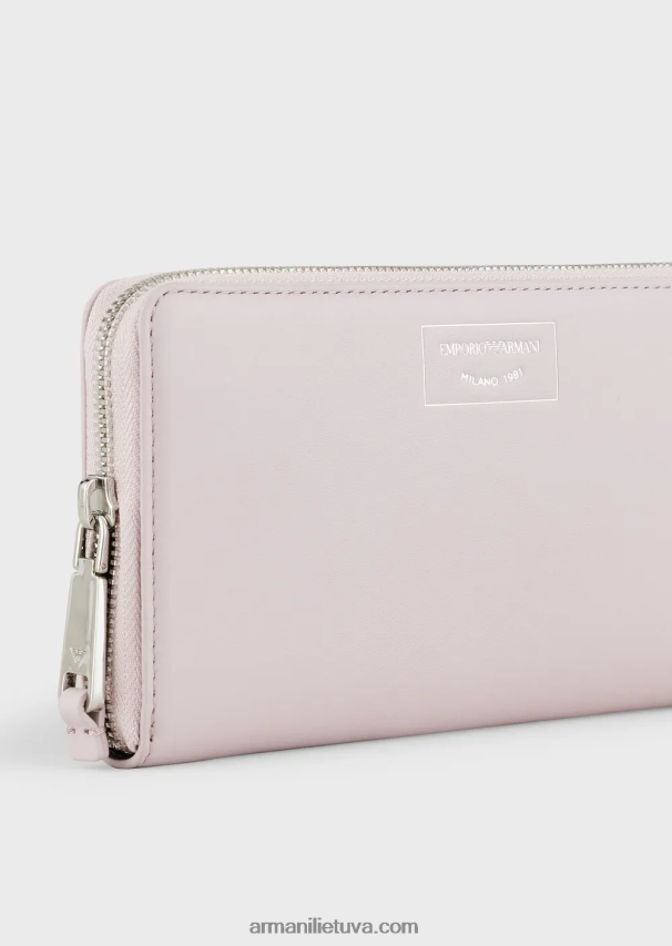 moterys rožinis Armani maža užtrauktuku užsegama myea piniginė iš ekologiškos odos 02482X894