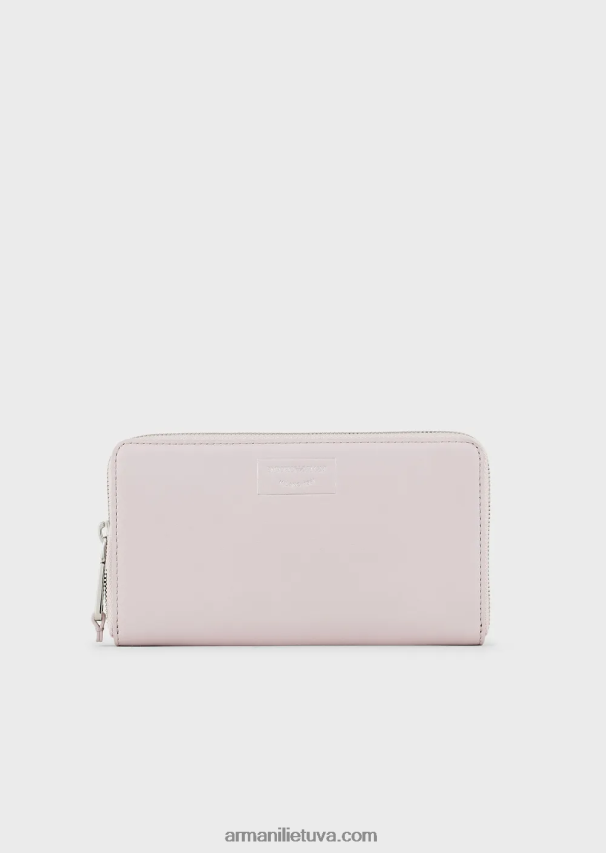 moterys rožinis Armani maža užtrauktuku užsegama myea piniginė iš ekologiškos odos 02482X894
