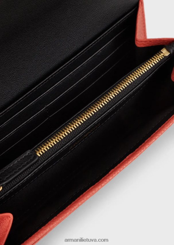 moterys rudas Armani myea piniginė su elnio rašto atvartu 02482X905