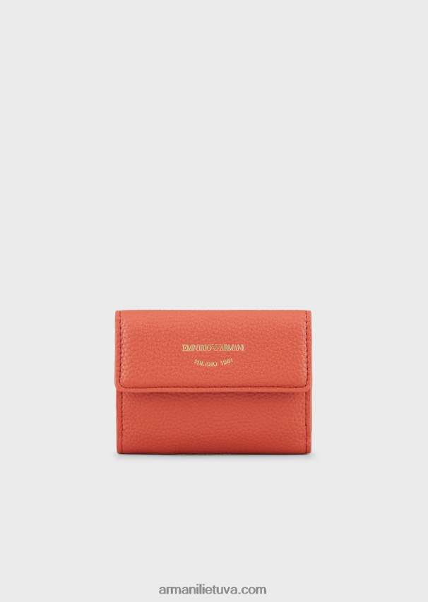 moterys rudas Armani myea trifold piniginė su elnio raštu 02482X908
