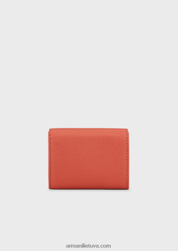 moterys rudas Armani myea trifold piniginė su elnio raštu 02482X908