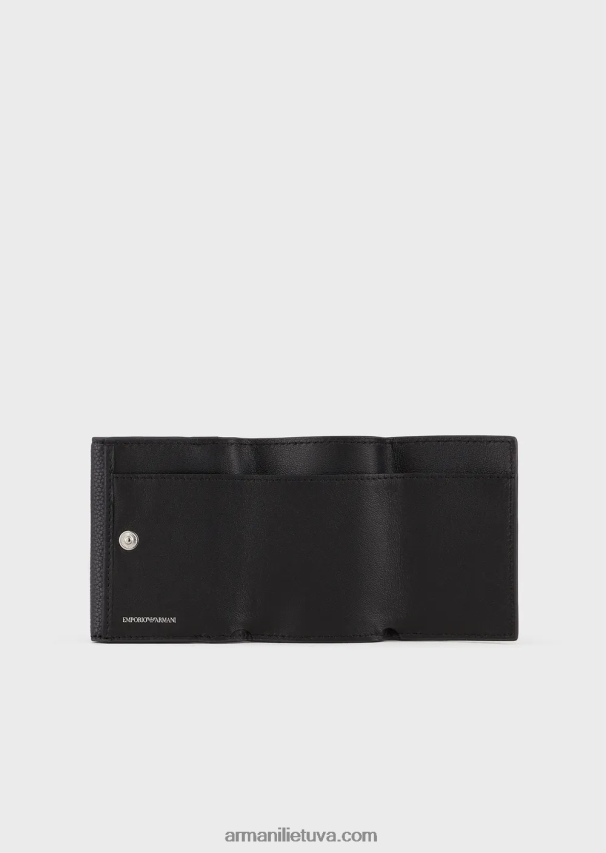 moterys tamsiai mėlyna Armani myea trifold piniginė su elnio raštu 02482X896