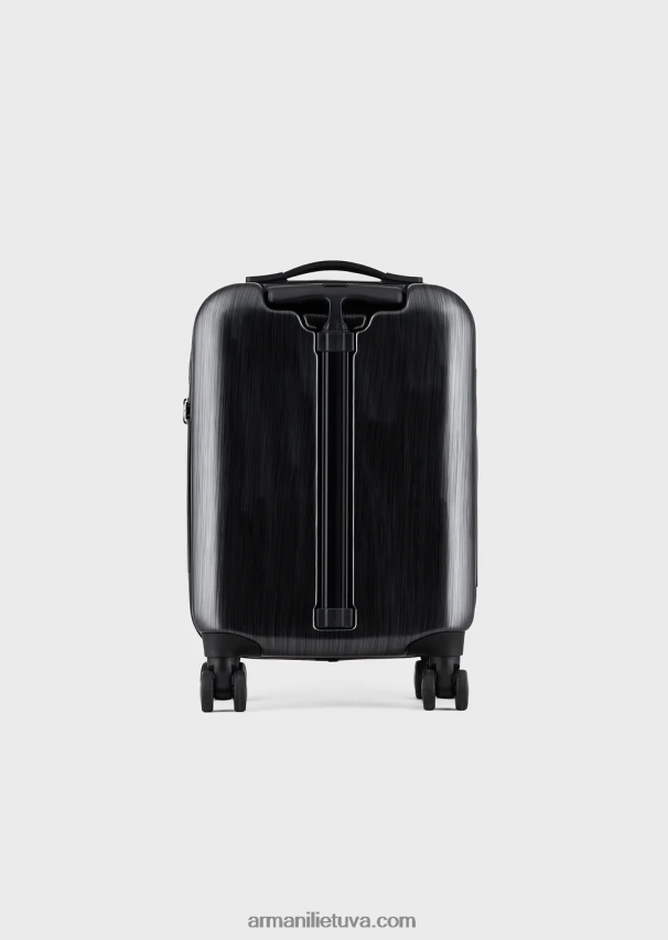 moterys pilka Armani abs rankinio bagažo krepšys su dideliu reljefiniu ereliu 02482X766