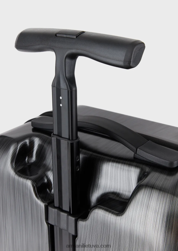 moterys pilka Armani abs rankinio bagažo krepšys su dideliu reljefiniu ereliu 02482X766