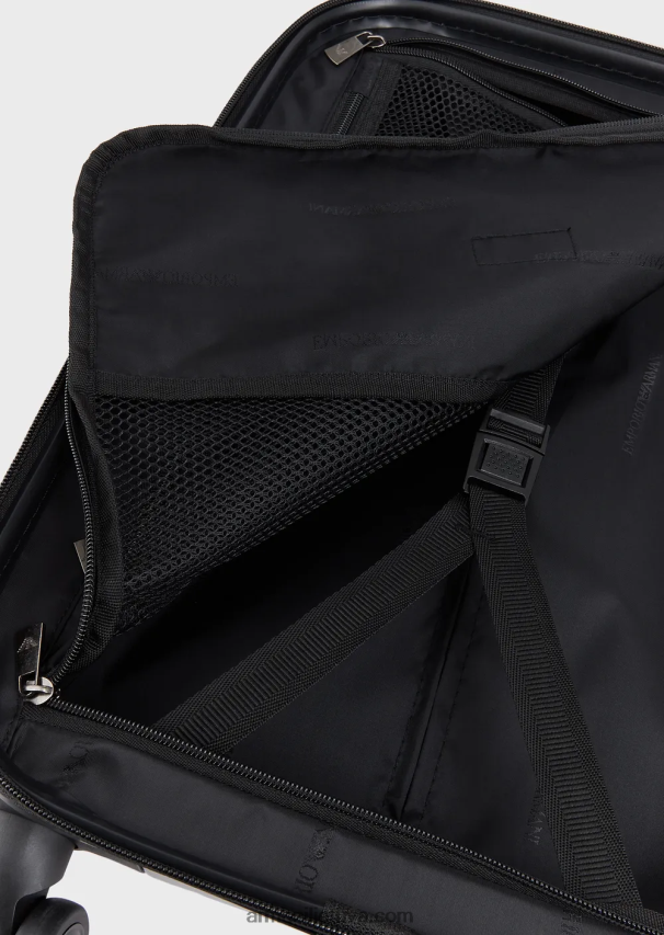 moterys pilka Armani abs rankinio bagažo krepšys su dideliu reljefiniu ereliu 02482X766