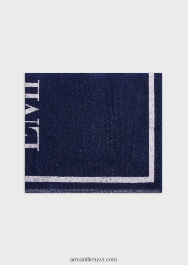 moterysArmani kilpinis paplūdimio rankšluostis su dideliu logotipu 02482X25