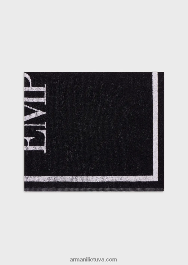 moterysArmani kilpinis paplūdimio rankšluostis su dideliu logotipu 02482X26