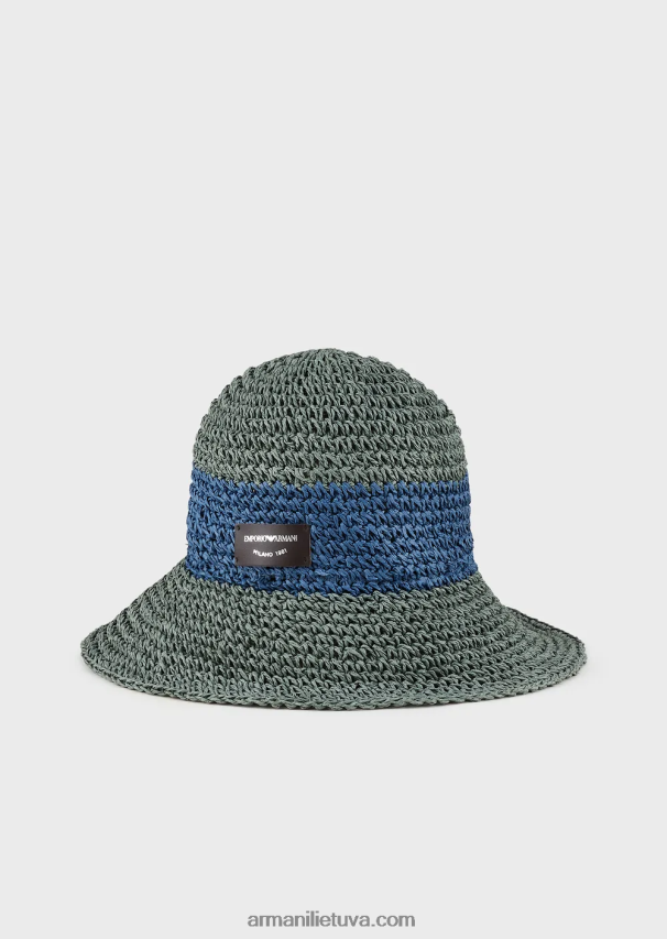 moterysArmani austa rafijos klošinė kepurė su logotipu 02482X773