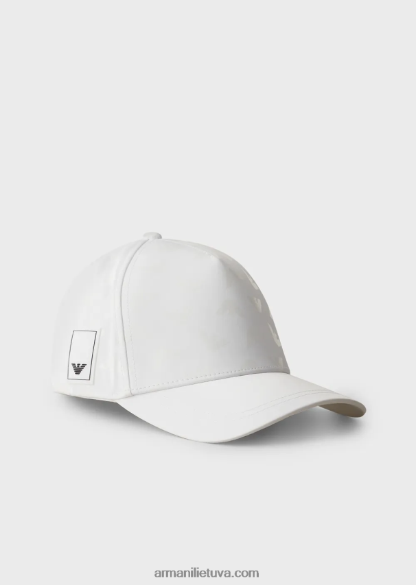 moterys baltas Armani beisbolo kepuraitė kelionėms 02482X770