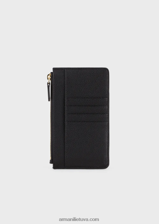 moterys juodas Armani elnio rašto myea telefono dėklas su užtrauktuku ir kišenėmis 02482X881