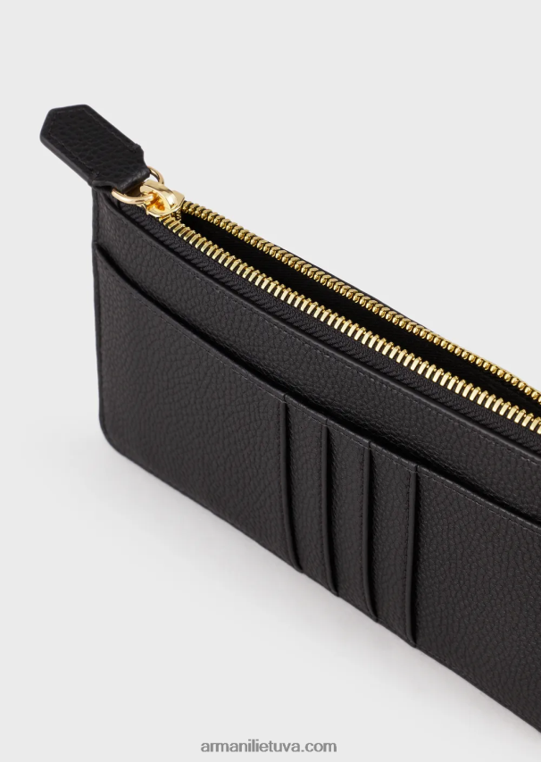 moterys juodas Armani elnio rašto myea telefono dėklas su užtrauktuku ir kišenėmis 02482X881