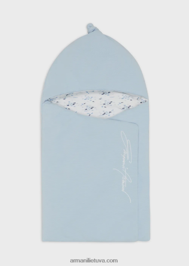 berniukasArmani Pique-jersey miegmaišis su firminio logotipo siuvinėjimu 02482X2695