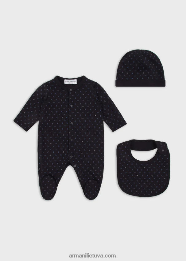 berniukasArmani dovanų rinkinys iš universalaus op-art erelio antkrūtinio ir snaputės 02482X2726