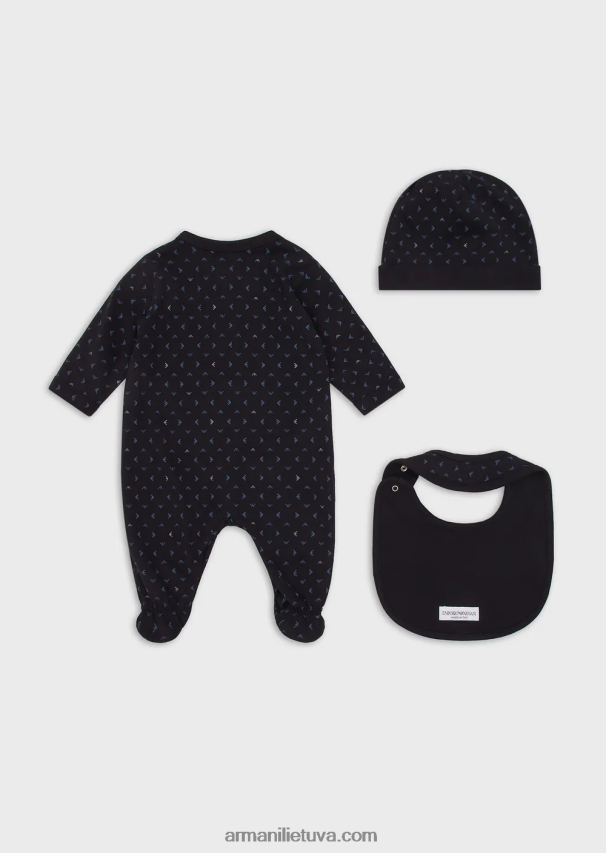 berniukasArmani dovanų rinkinys iš universalaus op-art erelio antkrūtinio ir snaputės 02482X2726