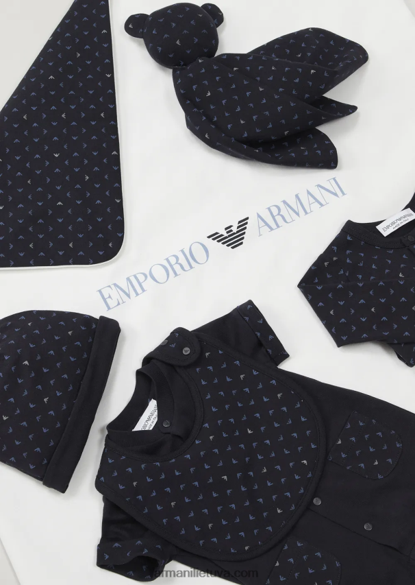 berniukasArmani dovanų rinkinys iš universalaus op-art erelio antkrūtinio ir snaputės 02482X2726