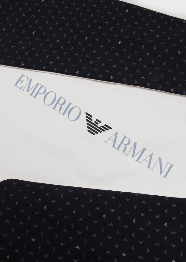 berniukasArmani dvipusė antklodė su op-art logotipu ir ereliais 02482X2721