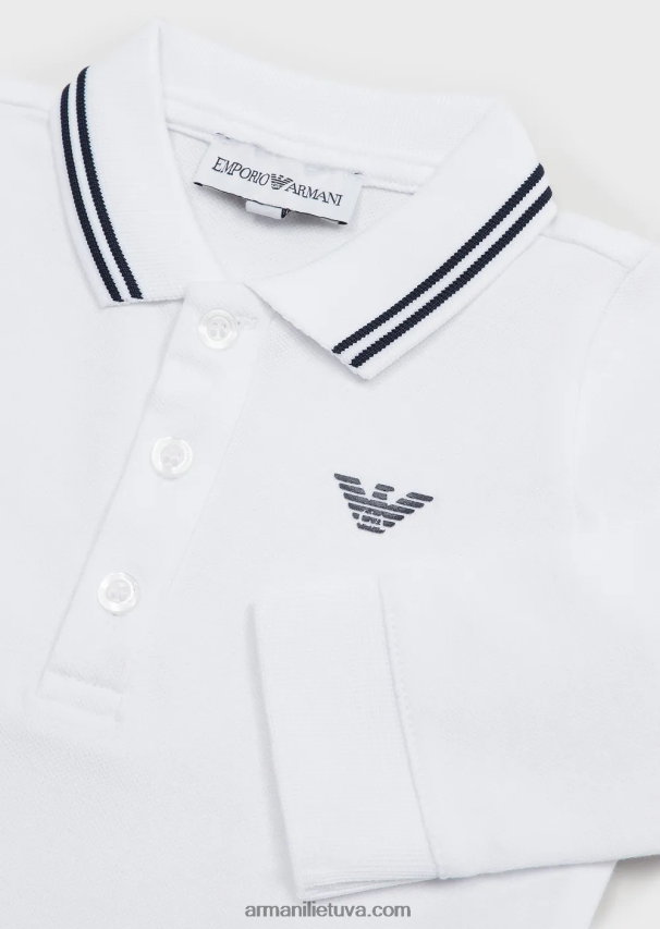 berniukasArmani ilgomis rankovėmis tamprūs polo marškinėliai 02482X2676