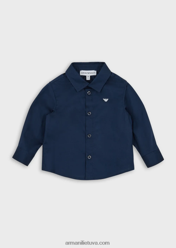 berniukasArmani tampri medvilniniai marškiniai su erelio siuvinėjimu 02482X2675