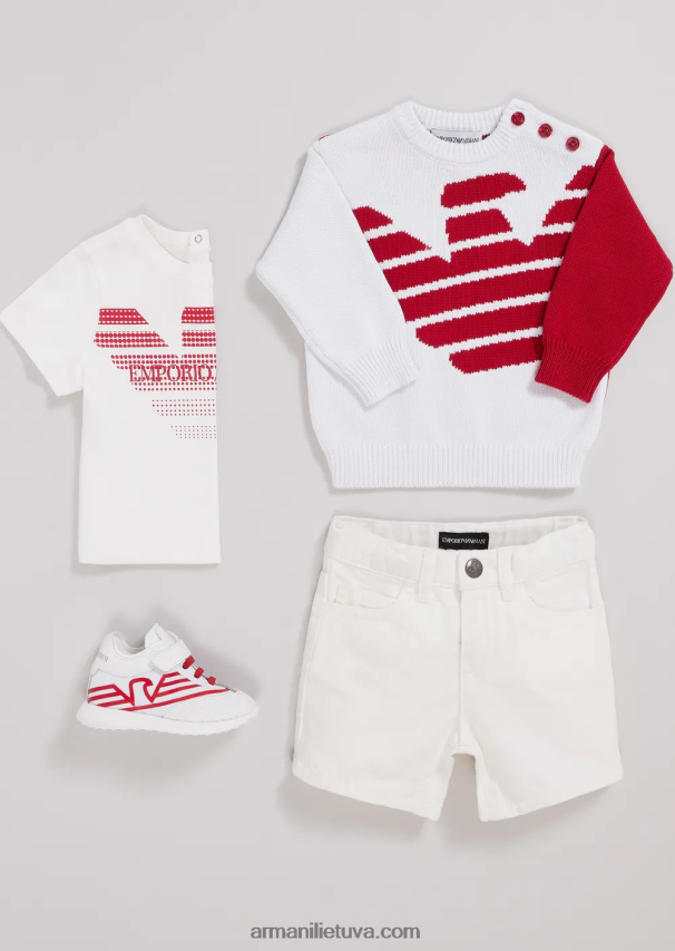 berniukas baltas Armani drabužiais dažyti jaučio šortai 02482X2701