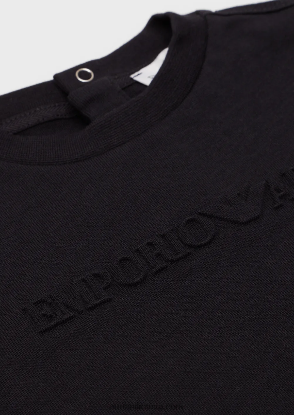 berniukas tamsiai mėlynasunkiasvoriai marškinėliai su emporio armani logotipu 02482X2684