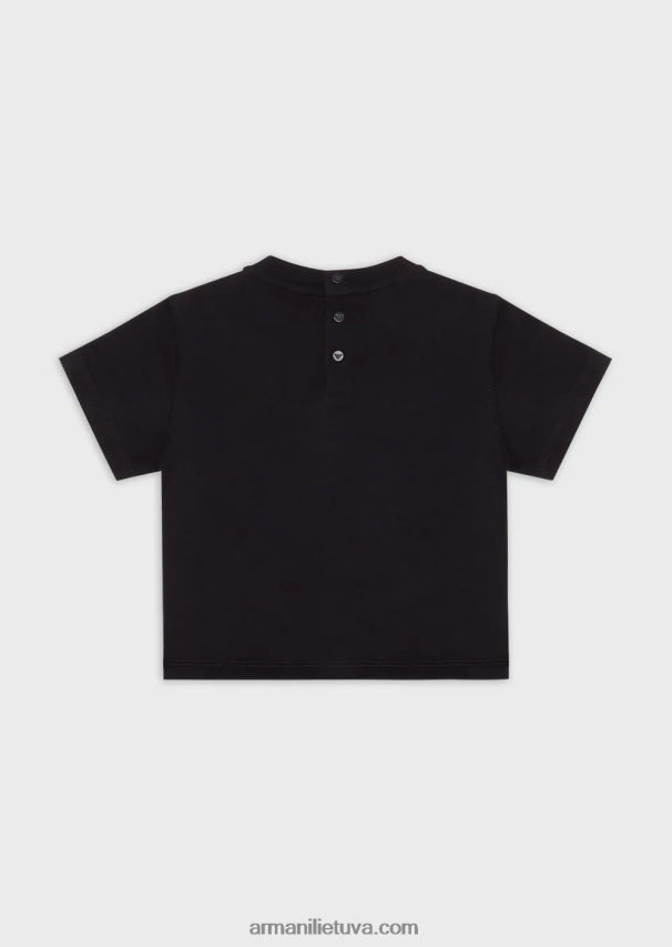 berniukas tamsiai mėlynasunkiasvoriai marškinėliai su emporio armani logotipu 02482X2684