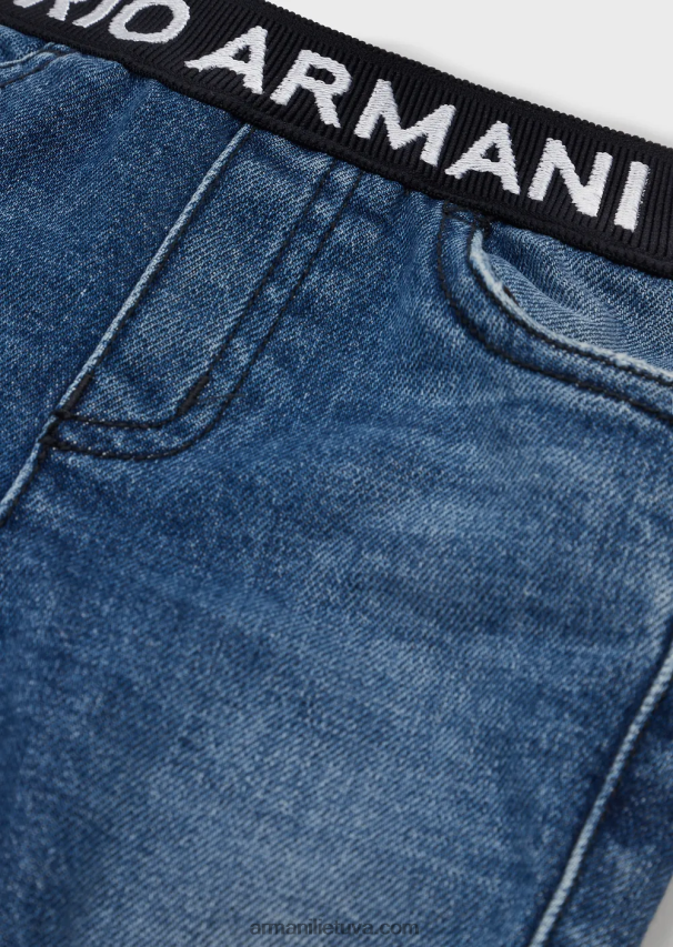 berniukas vidutinio mėlynumo Armani Džinsiniai džinsai j17 su logotipu ties juosmeniu 02482X2713