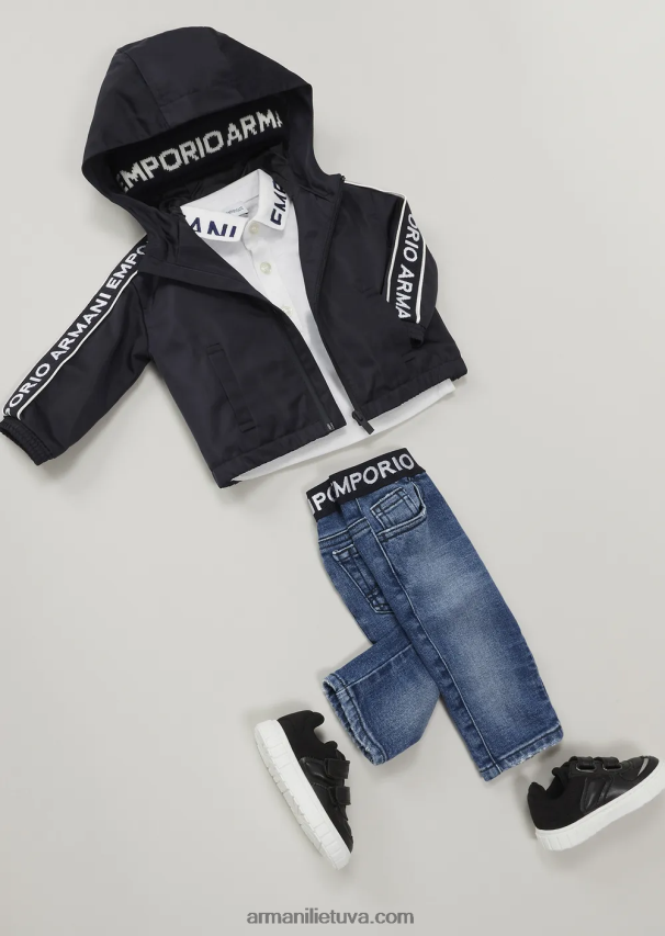 berniukas vidutinio mėlynumo Armani Džinsiniai džinsai j17 su logotipu ties juosmeniu 02482X2713