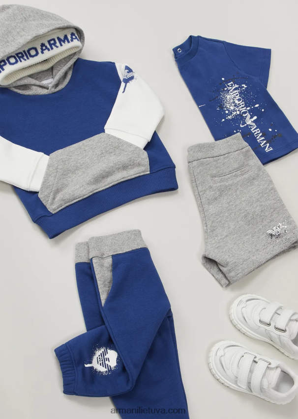 berniukasArmani megzta kepurė su ausytėmis ir žakardo logotipu 02482X2734