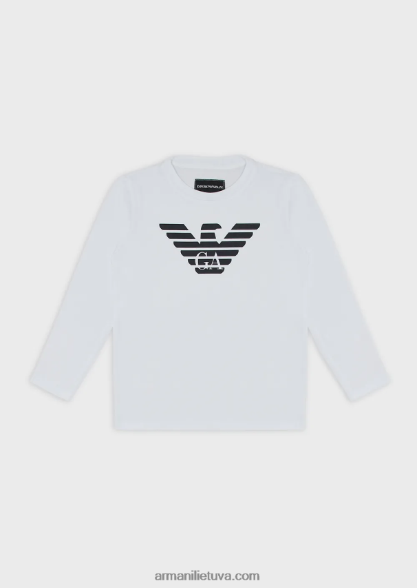 berniukasArmani Pima jersey megztinis su logotipu 02482X2388