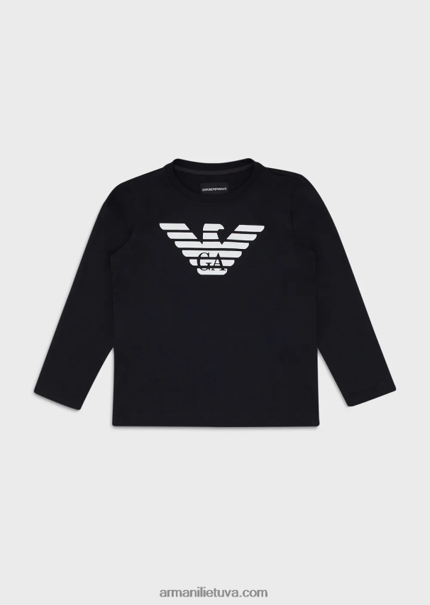 berniukasArmani Pima jersey megztinis su logotipu 02482X2389