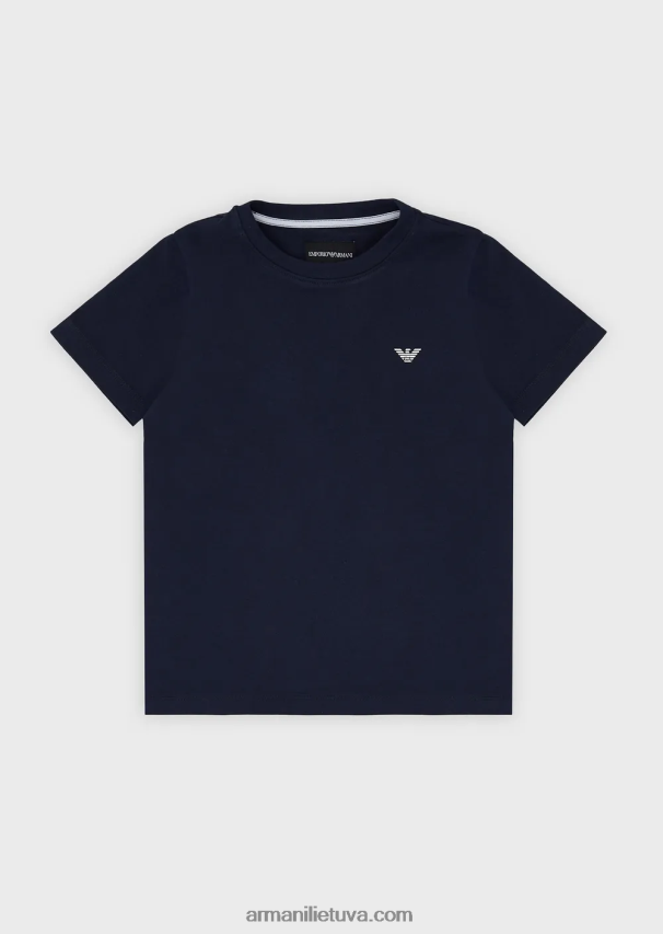 berniukasArmani medvilniniai marškinėliai su logotipu 02482X2410