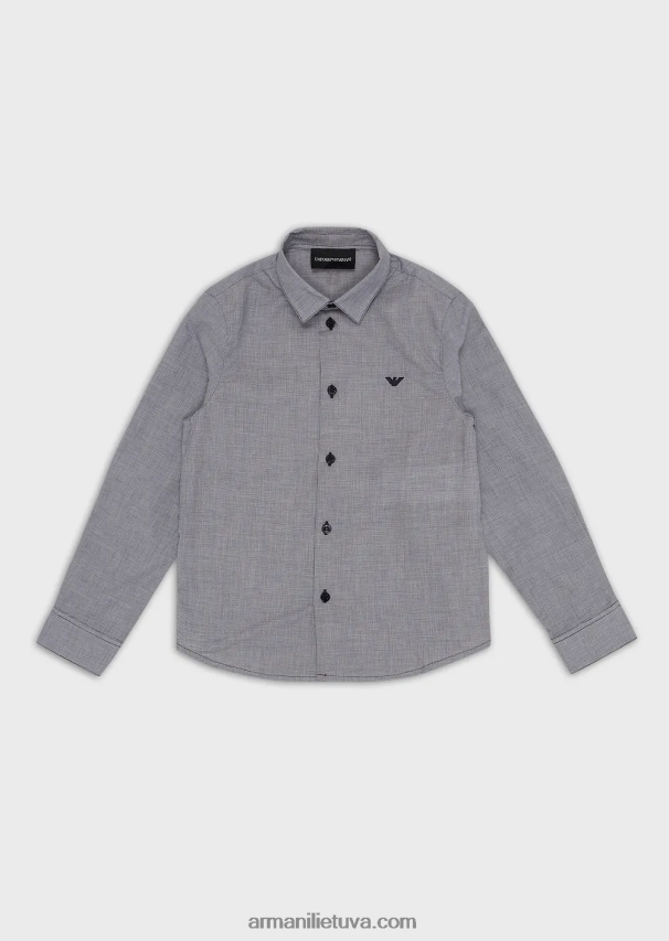 berniukasArmani plono kirpimo marškinėliai su poplino raštu 02482X2381