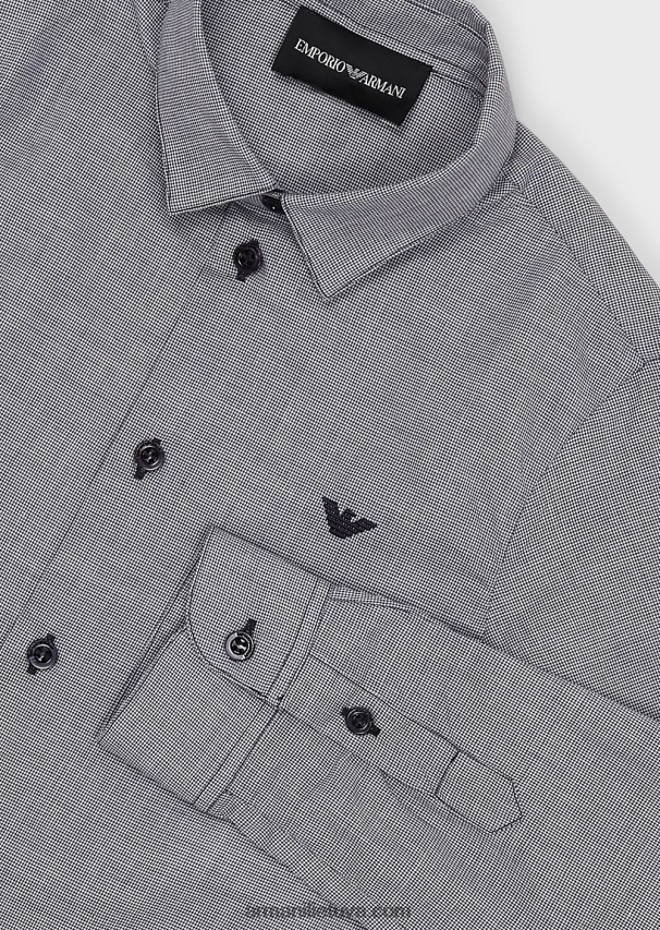 berniukasArmani plono kirpimo marškinėliai su poplino raštu 02482X2381