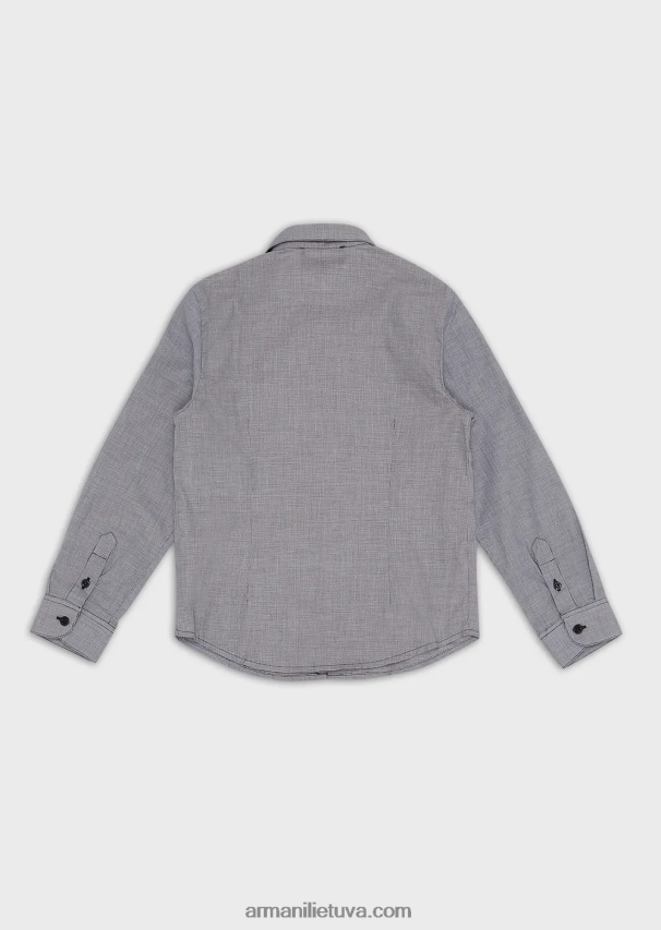 berniukasArmani plono kirpimo marškinėliai su poplino raštu 02482X2381