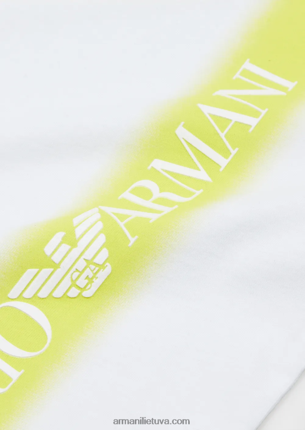 berniukasArmani sunkiasvorio trikotažo marškinėliai su gradientinėmis juostelėmis ir „ea crew“ logotipu 02482X2429