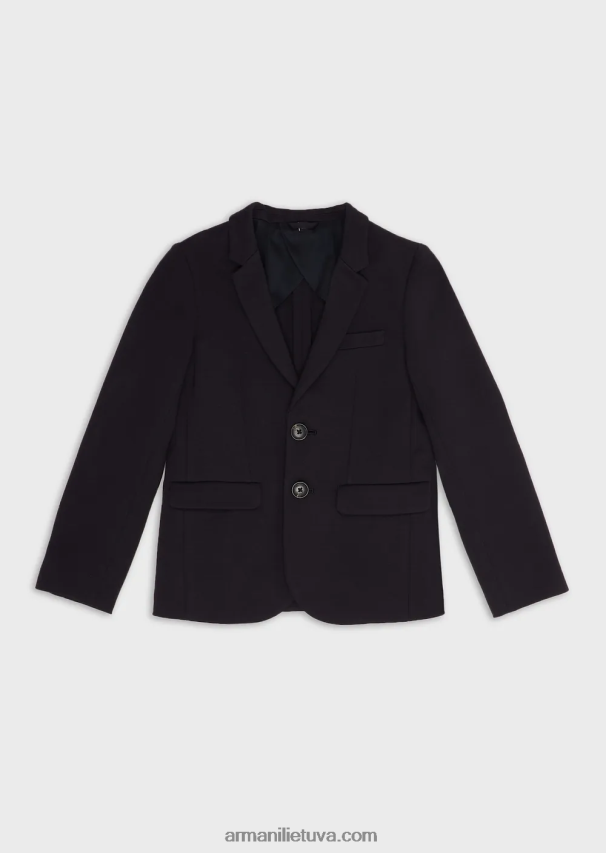 berniukasArmani vienaeilis dygsniuotas trikotažinis švarkas 02482X2398