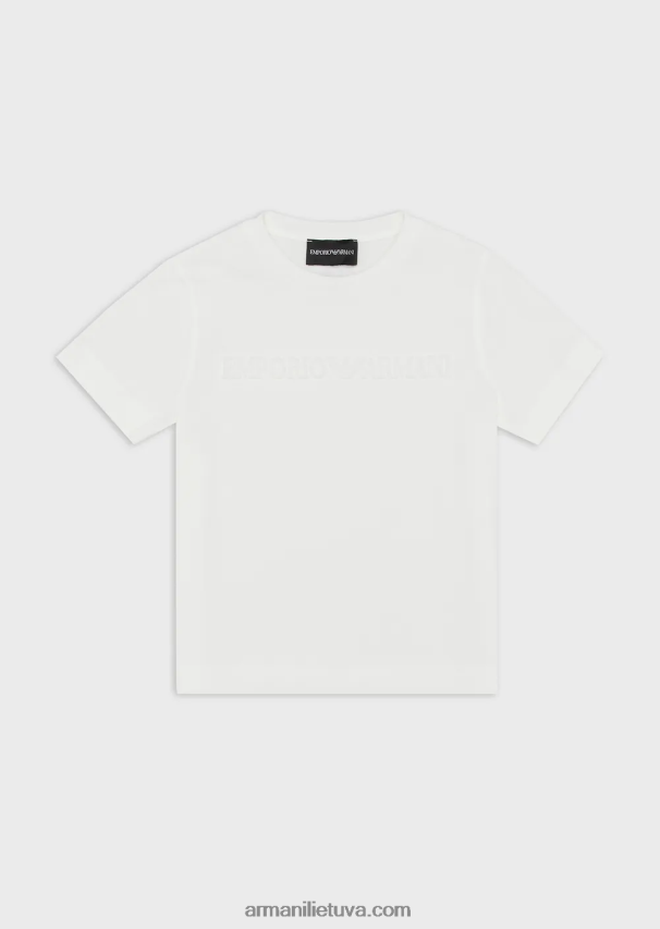 berniukas baltassunkiasvoriai marškinėliai su emporio armani logotipu 02482X2425