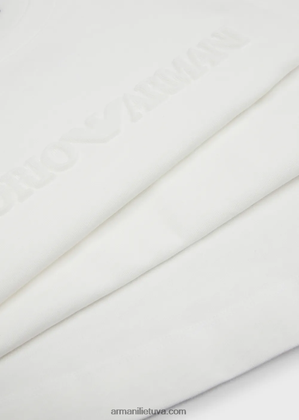 berniukas baltassunkiasvoriai marškinėliai su emporio armani logotipu 02482X2425