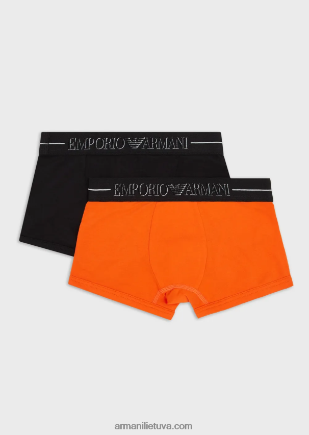 berniukas mėlyna Armani dvi pakuotės boksinių kelnaičių su logotipu 02482X2376