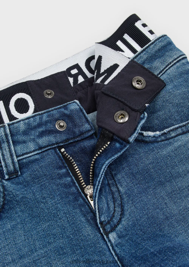 berniukas tamsiai mėlyna Armani Džinsiniai džinsai j17 su logotipu ties juosmeniu 02482X2461